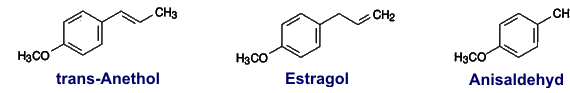 Anethol, Estragol, Anisaldehyd