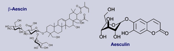Aescin, Aesculin - Inhaltsstoffe der Rosskastanie