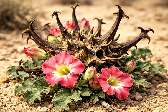 Afrikanische Teufelskralle - Pflanze mit Blüten