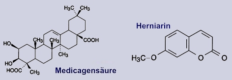Chem. Formeln der Inhaltsstoffe des Bruchkrautes